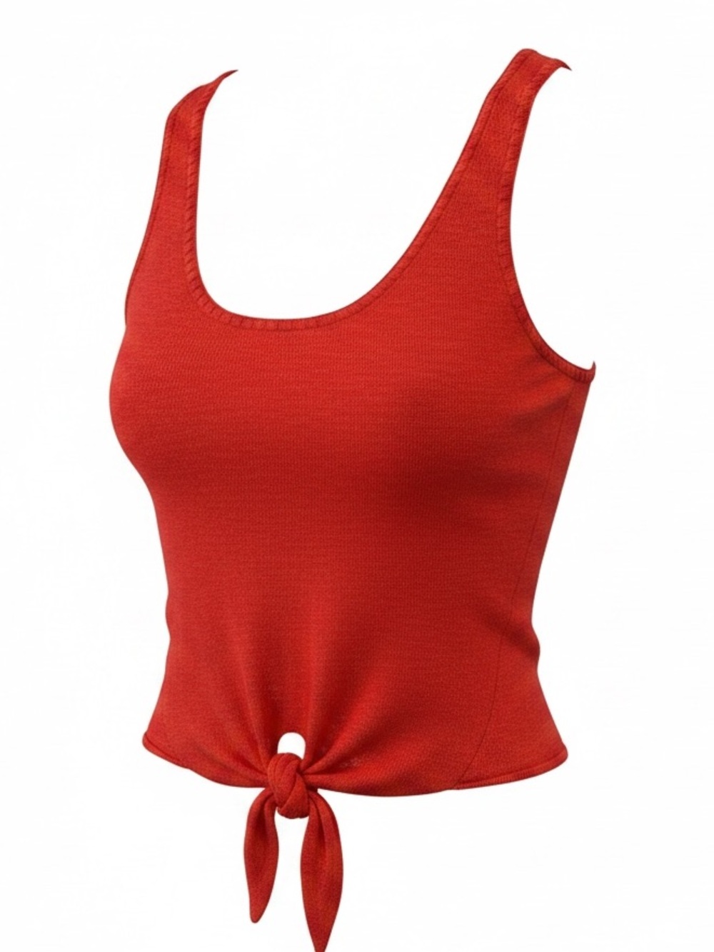 Alice + Olivia Jacinda Tie-Front Tank Top, Bright Ruby - Picture 5 of 12